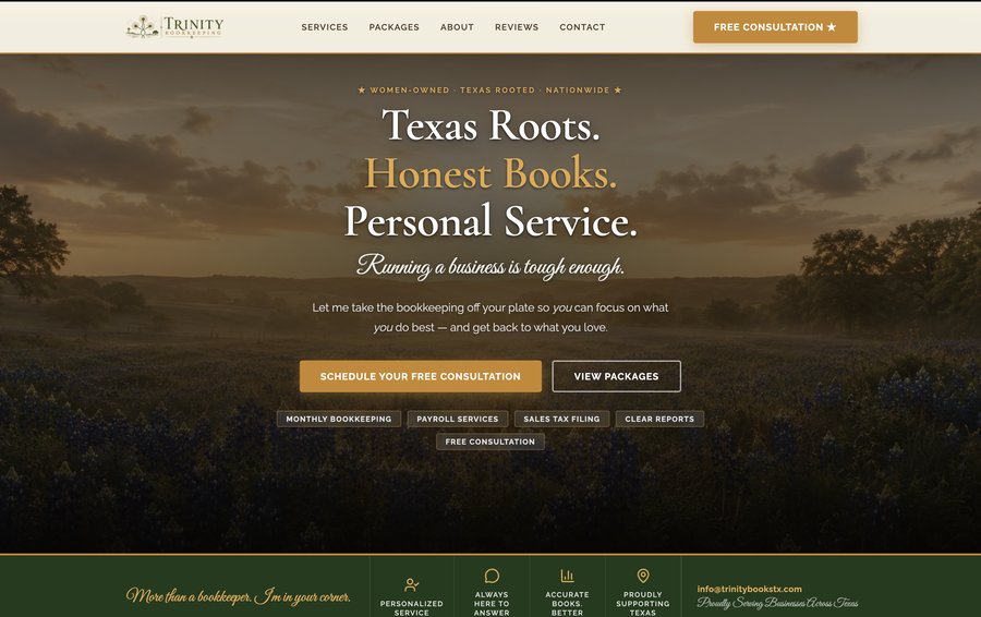 Trinity Bookkeeping — website design by CODEX BizOps